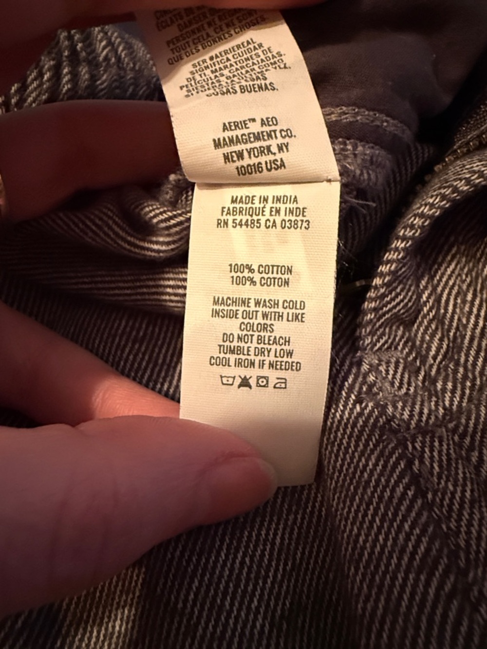 aerie Relaxed Wide Leg Trouser Pants in Heathered Gray - Picture 6 of 6